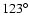 $123^{\circ}$