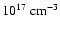 $10^{17}~{\rm cm^{-3}}$
