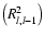 $\left( R_{l,l-1}^{2}\right) $
