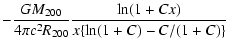 $\displaystyle -{G M_{200}\over4\pi c^2R_{200}}
{\ln(1+Cx)\over x\lbrace\ln(1+C)-C/(1+C)\rbrace}$