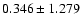 $0.346\pm1.279$