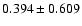 $0.394\pm0.609$
