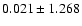 $0.021\pm1.268$