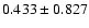 $0.433\pm0.827$