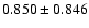 $0.850\pm0.846$