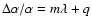$\Delta\alpha/\alpha=m\lambda+q$