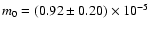 $m_0=(0.92\pm0.20)\times10^{-5}$
