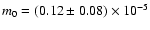 $m_0=(0.12\pm0.08)\times10^{-5}$