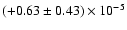 $(+0.63\pm0.43)\times10^{-5}$