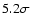 $5.2 \sigma$