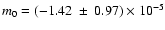 $m_0=(-1.42~\pm~0.97)\times10^{-5}$