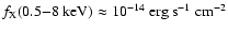 $f_{\rm X}(\rm0.5{-}8~keV)\approx10^{-14}~erg~s^{-1}~cm^{-2}$