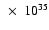 $~\times~ 10^{35}$