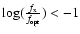 ${\rm log}({{f}_{\rm
x} \over {f}_{\rm opt}}) < -1$