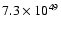 $7.3\times 10^{49}$