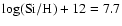 $\rm log(Si/H)+12=7.7$