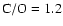 $\rm C/O=1.2$