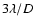 $3
\lambda/D$