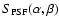 $S_{\rm PSF}(\alpha,\beta)$