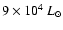 $9\times10^4~L_\odot$