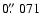 $0\hbox{$.\!\!^{\prime\prime}$ }071$