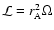 $\mathcal{L}=r_{\rm A}^2\Omega$