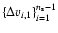 $\{\Delta v_{i,1}\}^{n_{\rm s}-1}_{i=1}$