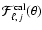 ${\cal F}^{\rm cal}_{\ell,j}(\theta)$