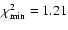 $\chi^2_{\rm min} = 1.21$