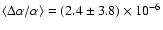 $\langle \Delta\alpha/\alpha \rangle = (2.4\pm3.8)\times10^{-6}$