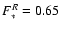 $F^R_\ast = 0.65$