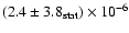 $(2.4\pm3.8_{\rm stat})\times10^{-6}$