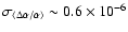 $\sigma_{\langle \Delta \alpha/\alpha \rangle}
\sim 0.6\times10^{-6}$