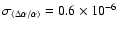 $\sigma_{\langle \Delta\alpha/\alpha\rangle } = 0.6\times10^{-6}$