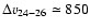 $\Delta v_{24-26} \simeq 850$