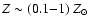 $Z \sim (0.1{-}1)~Z_\odot$