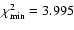 $\chi ^2_{\rm min} = 3.995$