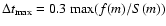 $\Delta
t_{{\rm max}}=0.3~{\rm max}(f(m)/S(m))$
