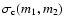 $\sigma_{\rm c}(m_1,m_2)$