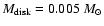 $M_{{\rm disk}}=0.005~M_{\odot}$