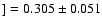 $]=0.305 \pm 0.051$
