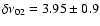 $\delta\nu_{02} = 3.95 \pm 0.9$