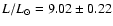 $L/L_{\odot}=9.02 \pm 0.22$