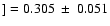 $]=0.305~ \pm~ 0.051$