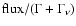 ${\rm flux}/(\Gamma +
\Gamma_\nu)$