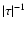 $\vert\tau\vert^{-1}$