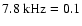 $7.8~{\rm kHz} = 0.1$
