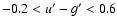 $-0.2<u^{\prime} - g^{\prime}<0.6$