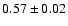 $0.57\pm0.02$