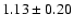 $1.13\pm0.20$